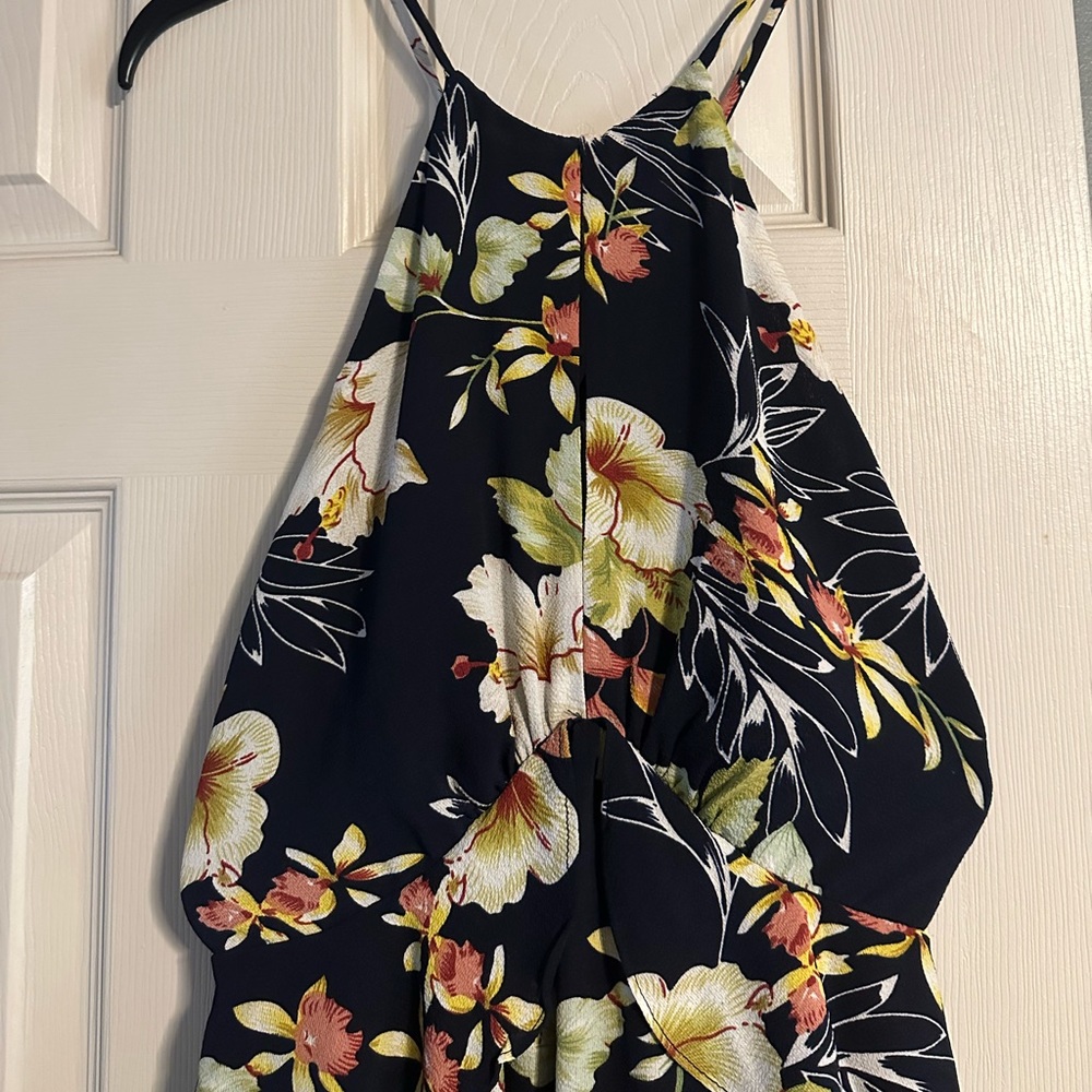 Lucy Paris Navy Blue Floral Maxi Dress